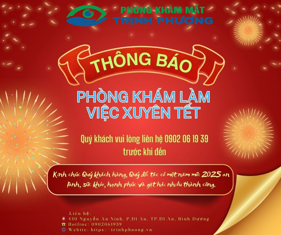 Phòng khám Mắt – Mắt kính Trịnh Phương hoạt động xuyên Tết